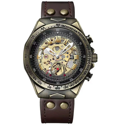 Retro Automatic Leather Watch