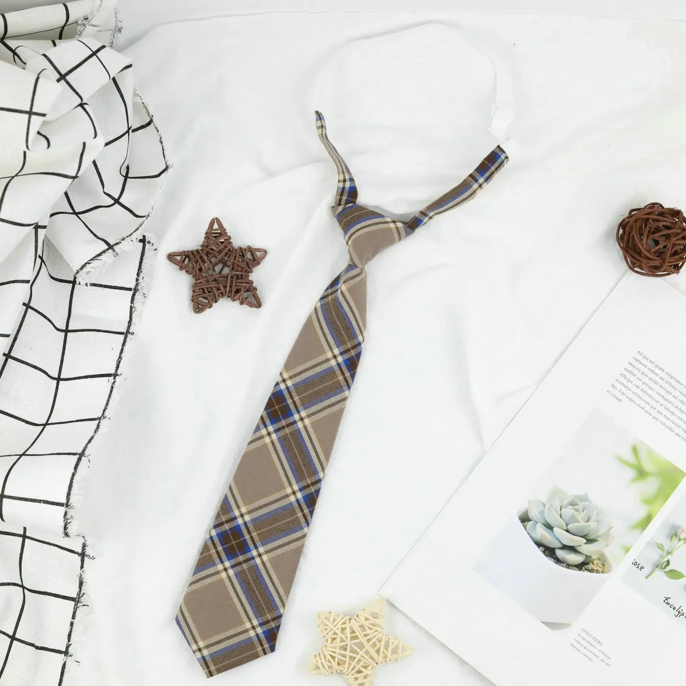 Plaid JK Uniform Tie