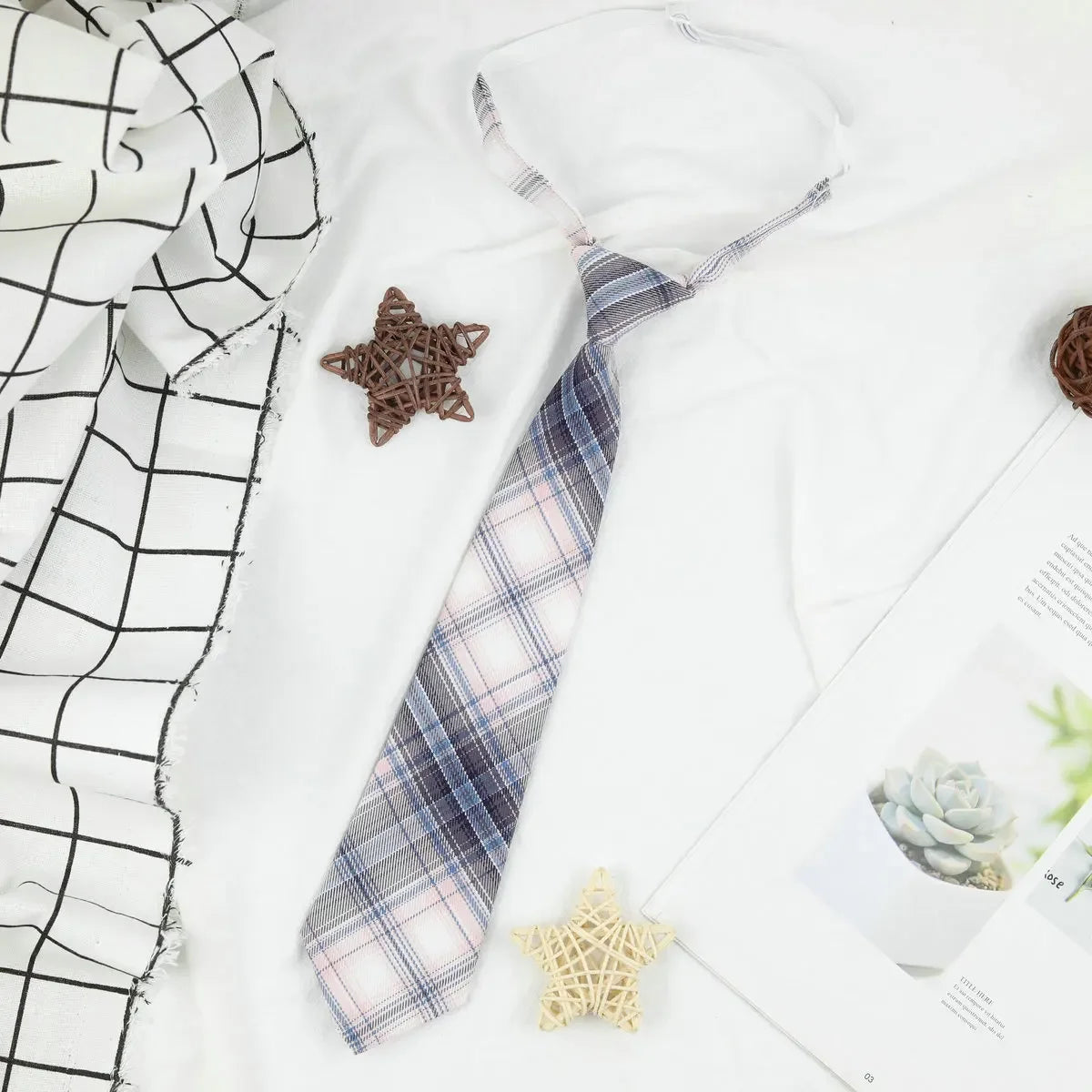 Plaid JK Uniform Tie
