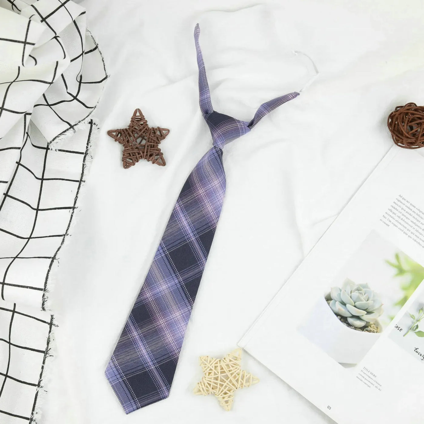 Plaid JK Uniform Tie