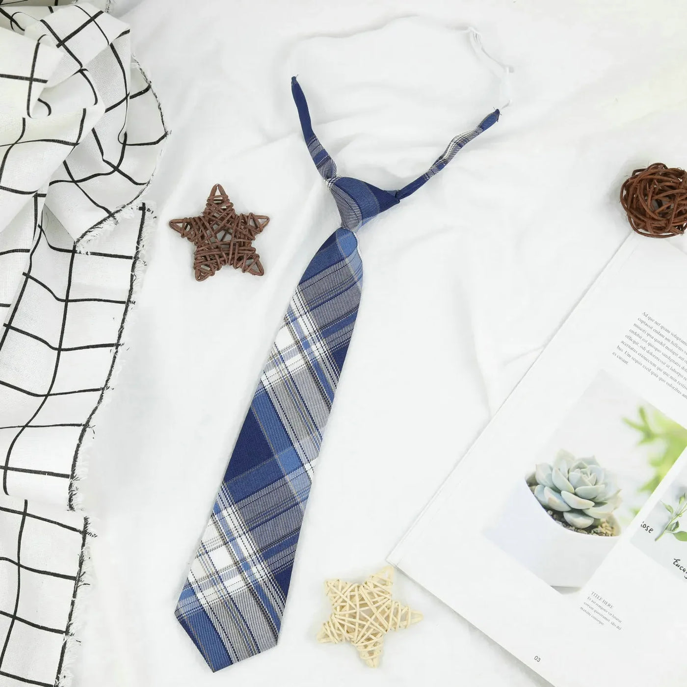 Plaid JK Uniform Tie
