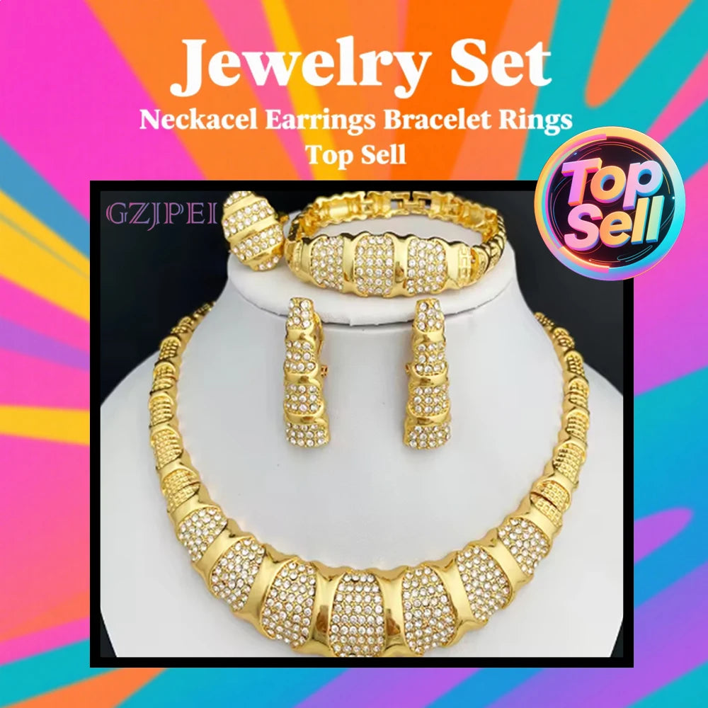 18K Gold Dubai Jewelry Set