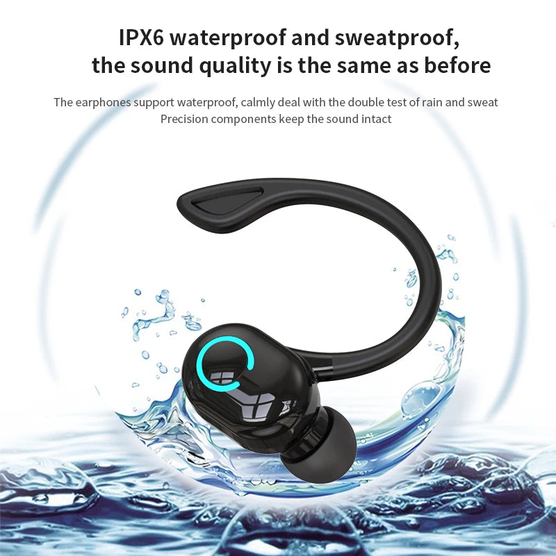 Wireless Bass Ear-Hook Earbuds