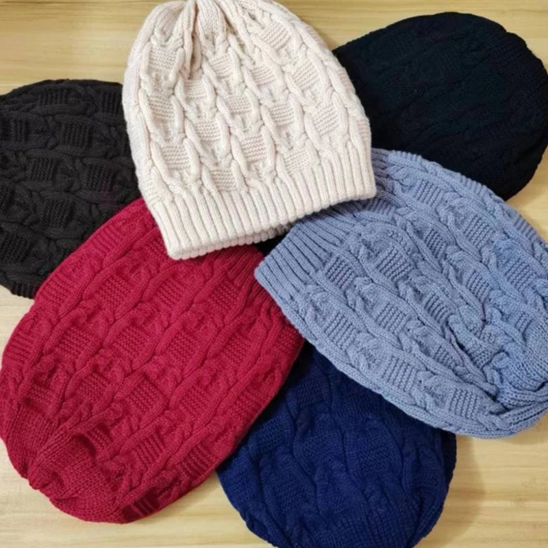 Winter Double Layer Knit Beanie