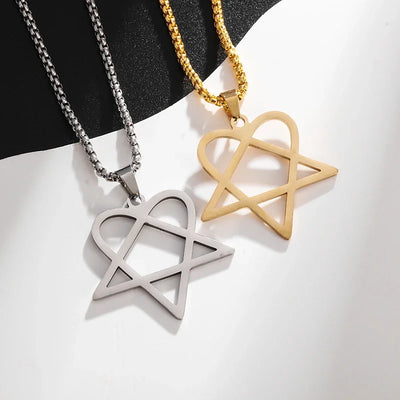 Star of David Heart Pendant