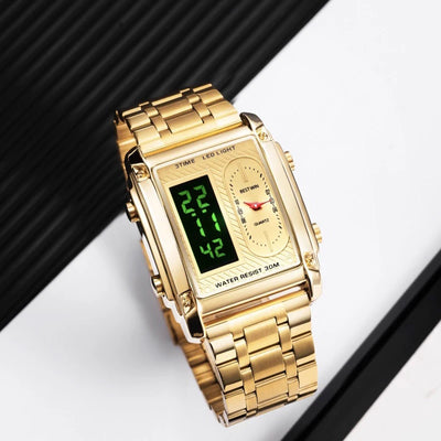 Luxury Gold Square Men’s Watch