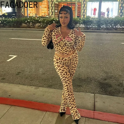 Leopard Print Two-Piece
