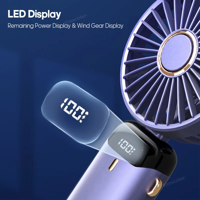 Foldable USB Neck Fan with Stand