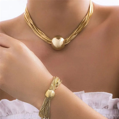Colorful Boho Choker & Bracelet Set
