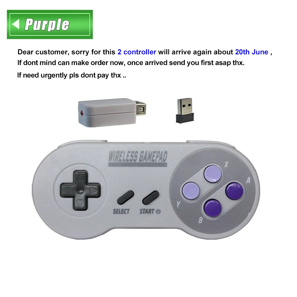 Wireless 2.4G NES/SNES Controller