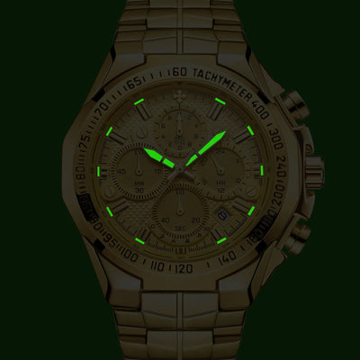 WWOOR  Gold Chronograph Watch