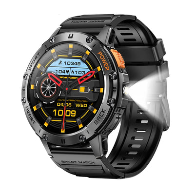 AMOLED Men's Smartwatch with Flashlight