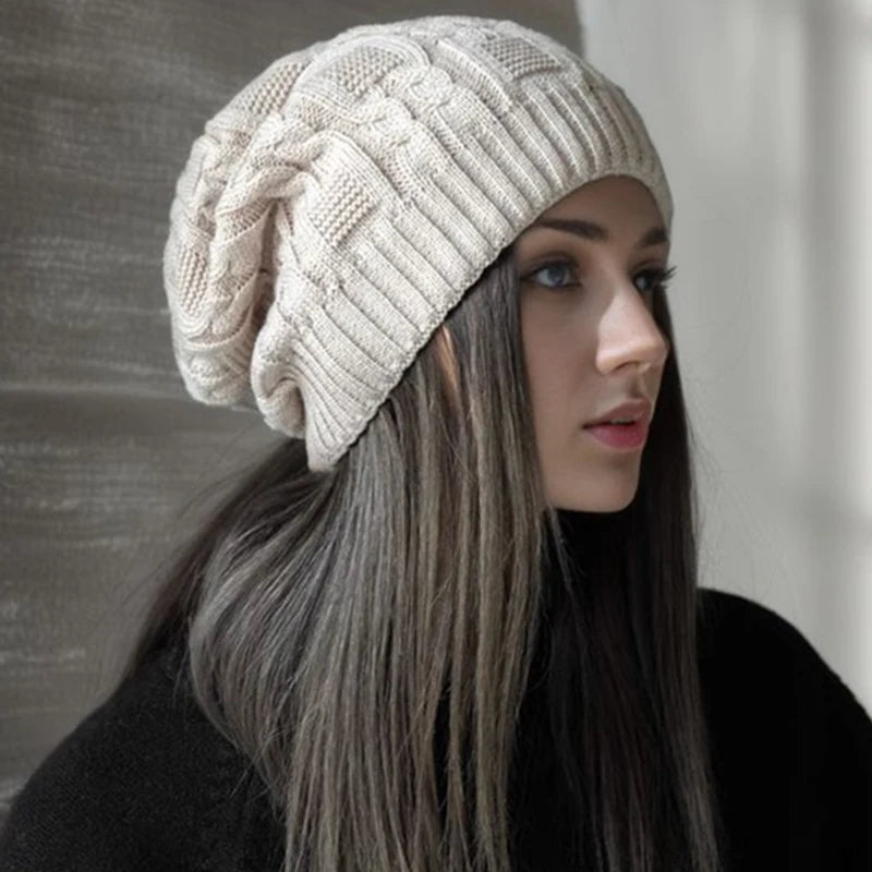 Winter Double Layer Knit Beanie