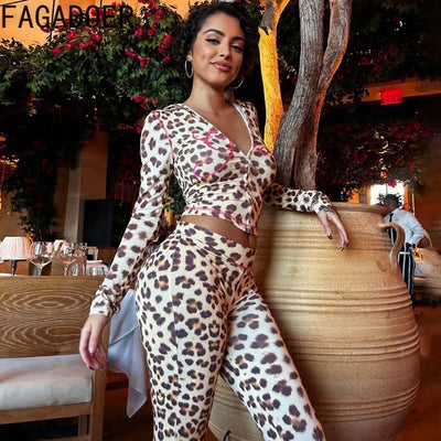 Leopard Print Two-Piece