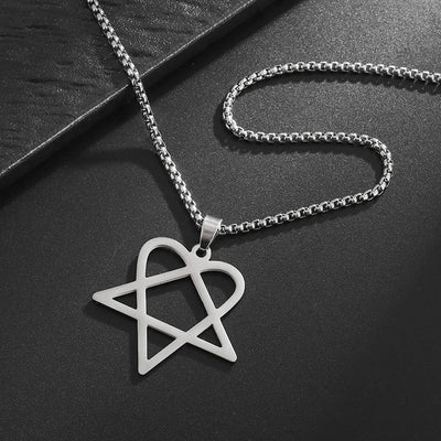 Star of David Heart Pendant